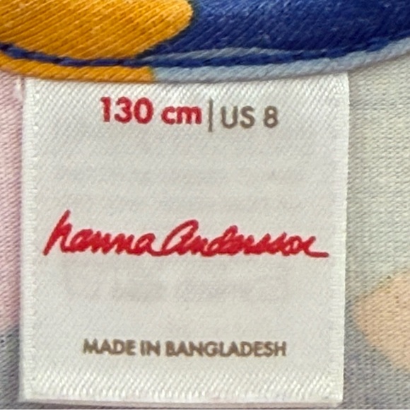 Hanna Andersson Colorful Flowers Print Skater Dress Pockets Dress Girl’s Size 8 - Picture 9 of 12